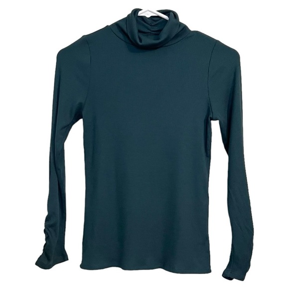 41 hawthorn dark green ribbed long sleeve turtle neck size XS petite NWOT - Picture 1 of 7